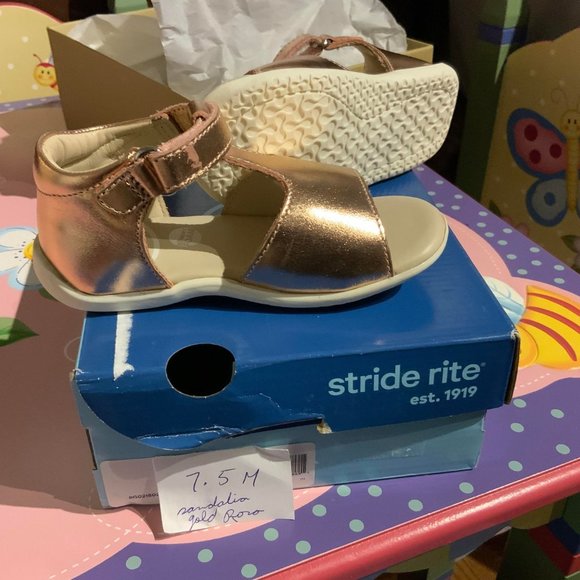 Shoes Kids Size 75m Rose Gold Stride Rite Leather Sandals New Poshmark